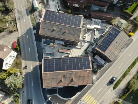 Solaranlage Mehrfamilienhäuser Grüt